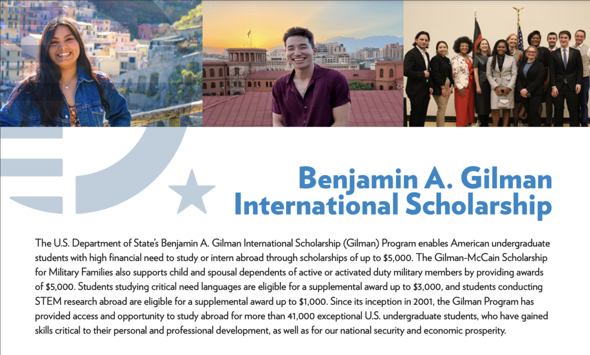 The Benjamin A. Gilman Scholarship is Open!